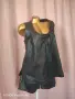 M /L Черен кожен елек / корсет / и къси кожени панталони , снимка 1