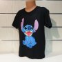 Нова черна детска тениска с дигитален печат Стич (Stitch), снимка 8