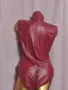  Резервирани Cottelli Collection XL Кожено боди бордо с цип по цялата дължина , снимка 4