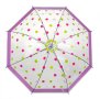 Чадър за дъжд Автоматичен детски прозрачен многоцветен чадър на точки 66 см, снимка 1 - Чадъри - 42875876