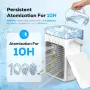 Преносим изпарителен охладител 3-в-1 USB вентилатор 1000 ml с RGB светлина, таймер, снимка 3