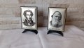Два настолни портрета / сувенири - А.С.ПУШКИН и Л.Н.ТОЛСТОЙ - СССР