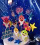  сет Бебе Акули Baby Shark картонени топери украса за торта рожден ден