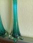 Вази стъкло тюркоазени 40 и 30 см, снимка 2