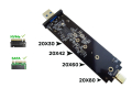 Преходник Dual Protocol M2 SSD Case USB3.0/Type-C to M.2 NVME SATA SSD, снимка 4