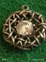 Сребърен медальон с келтски възел и централен камък Мойонит ръчна изработка 49770, снимка 8