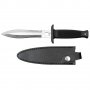 Нож за ботуш, двуостър, гумена дръжка, кожена кания, снимка 1 - Ножове - 40061272