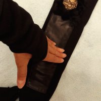 Ръкавици - тип Ръкавели- комбинация от кожа,плат,пух и бижута, снимка 7 - Ръкавици - 37450498