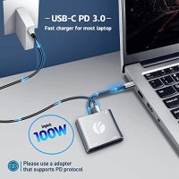 Нов USB C към двоен HDMI адаптер Хъб лаптоп MacBook Pro/Air iPad Pro, снимка 4 - Други - 40257069