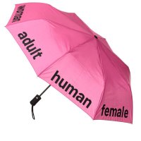 Автоматичен чадър за дъжд във цвят фуксия с черни букви 30 см, снимка 3 - Други - 42877185