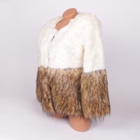 Дамско късо пухено палто – в два цвята , снимка 3 - Якета - 30779528