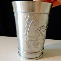Западно Германска чаша,халба от калай 11.5 см. , снимка 4 - Антикварни и старинни предмети - 29089272