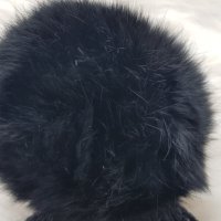 Зимна шапка с естествен пух, снимка 2 - Шапки - 42804124