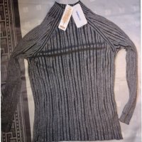 Мека блуза с ламе в цвят меланж , снимка 3 - Блузи с дълъг ръкав и пуловери - 34520606