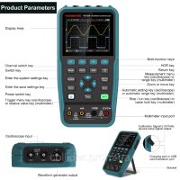 Ръчен цифров осцилоскоп HANMATEK HO102S 100 Mhz честотна лента с 2 канала HO102 3,5" , снимка 8 - Друга електроника - 42888367