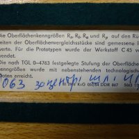 Еталон за проверка на грапавост Flachschleifen MASSI TGL 0-4763, снимка 3 - Куфари с инструменти - 38732343