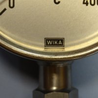 биметален термометър Wika thermometer ф100mm, 0/+400°C, L-80mm, снимка 3 - Резервни части за машини - 35228796