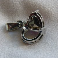Сребърен медальон с аметист, снимка 3 - Колиета, медальони, синджири - 42860406