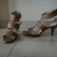 Бежови сандали на ток Nine West, снимка 6 - Сандали - 29220907