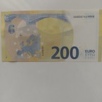 Банкнота 200 евро 2019 г. (от банкова опаковка), снимка 2 - Нумизматика и бонистика - 39961814