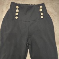 Елегантен черен панталон тип BALMAIN, снимка 2 - Панталони - 39495954