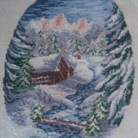 Гоблен "Вълшебна зима" от серия "Годишни времена" на Вилер, снимка 4 - Гоблени - 38236437