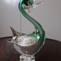 Лебед от цветно стъкло Murano , снимка 2 - Колекции - 31716504