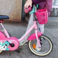 Детски велосипед 500 unicorn, 14инча, за деца от 3 до 5 години, Decathlon,розов, снимка 7 - Велосипеди - 44925372