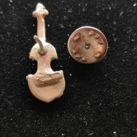 Сребърна брошка Цигулка (7), снимка 6 - Колиета, медальони, синджири - 39998609