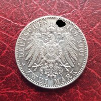 Германия 2 марки 1901 , снимка 1 - Нумизматика и бонистика - 40200792