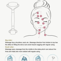 Ролер за масаж на лице от розов кварц, снимка 2 - Козметика за лице - 44693814