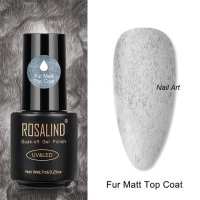 ROSALIND Fur Matt Top / ефект кадифе топ мат и топ , снимка 3 - Продукти за маникюр - 34786399