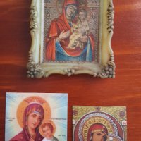 1 икона и 2 календарчета  дева мария с младенеца, снимка 2 - Други ценни предмети - 30126536
