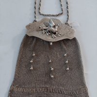 Сребърна дамска чантичка(уникат-сребро 800 проба), снимка 2 - Антикварни и старинни предмети - 38527562