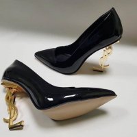 Луксозни обувки ISL черен лак, снимка 1 - Дамски обувки на ток - 29689103