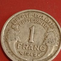 Две монети 1 Дойче марка 1956г. Германия / 1 франк 1949г. Франция редки за КОЛЕКЦИОНЕРИ 30239, снимка 7 - Нумизматика и бонистика - 44348857