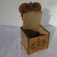 Дървена стара кутия за стена с капак, снимка 8 - Антикварни и старинни предмети - 29729469