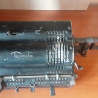 Стара немска изчислителна машина,калкулатор в стил арт декоTRIUMPHATOR, снимка 3 - Колекции - 42647807