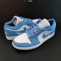 Nike Air Jordan 1 Low UNC Нови Обувки Маратонки Размер 40 Сини Shoes Sneakers Blue Sky, снимка 3 - Маратонки - 40501720