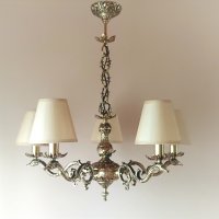 Старинен барок.Луксозно класическо осветление за хол,всекидневна -месингов полилей, лампа, снимка 3 - Полилеи - 22895966