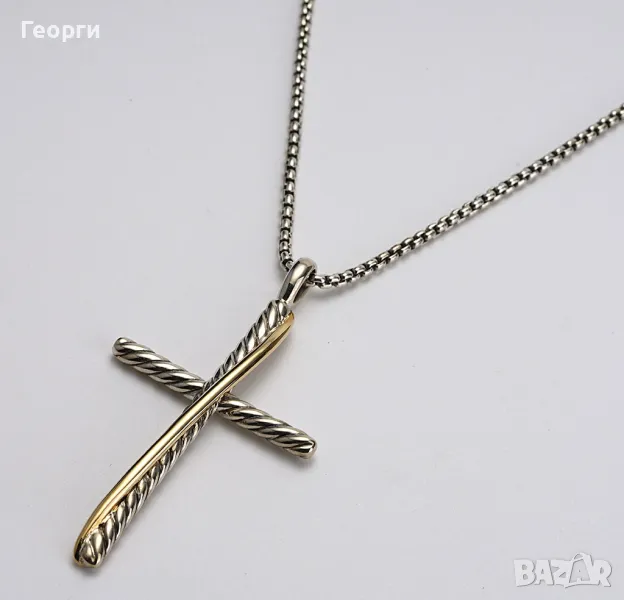 David Yurman оригинално колие кръст, снимка 1