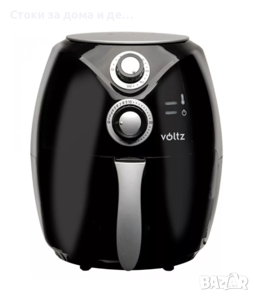 ✨Фритюрник с горещ въздух Air Fryer Voltz/Rosberg V51980C, 1600W, 2.6 литра, 80°C~200°C, Таймер, снимка 1