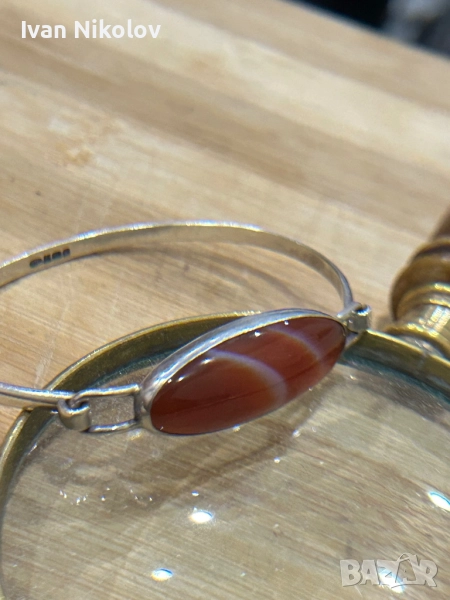 Винтидж сребърна английска гривна от началото на 20век, снимка 1