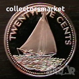 25 цента 1974 PROOF, Бахамски острови, снимка 1