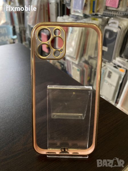 Apple iPhone 12 Pro Прозрачен кейс с кант, снимка 1