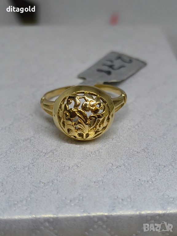 Нов 14К златен пръстен, български модел, 2.78 гр 485 лв, снимка 1