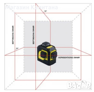 Лазерен нивелир ПОД НАЕМ 3х360°, зелен лъч , снимка 1