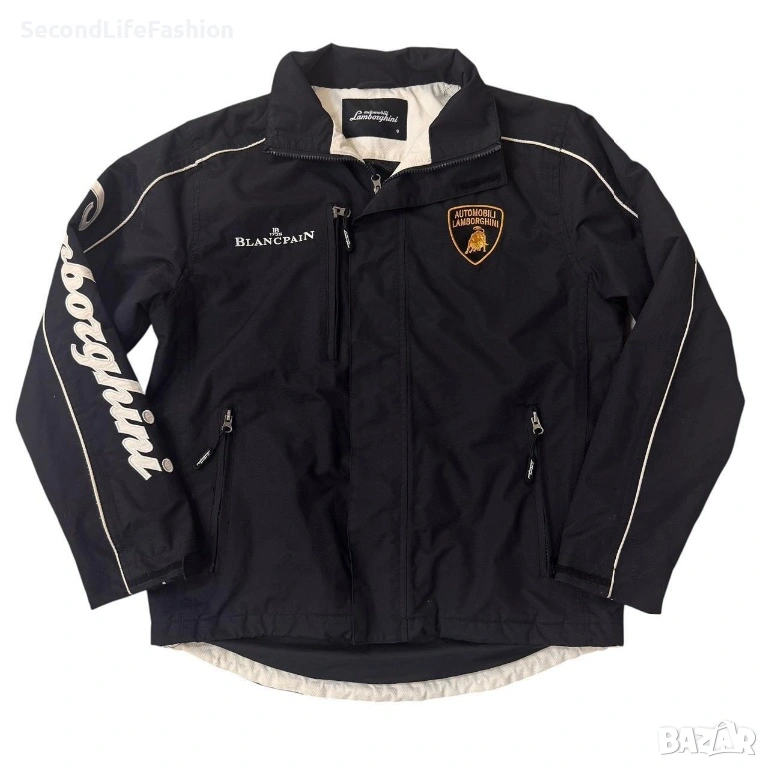 Мъжко яке Lamborghini Automobili Blancpain, размер S, черно, с цип по цялата дължина, водоустойчиво, снимка 1