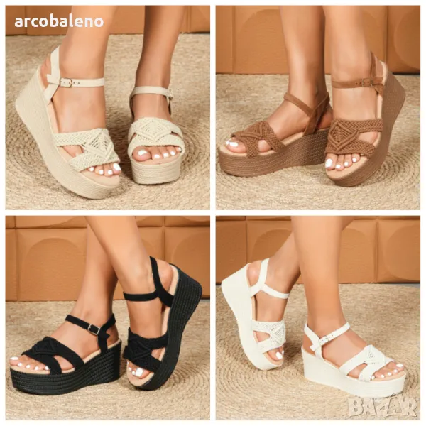 Дамски сандали на платформа, 4цвята , снимка 1