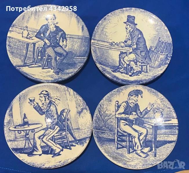 Delfts. Holland. 4 чинийки., снимка 1